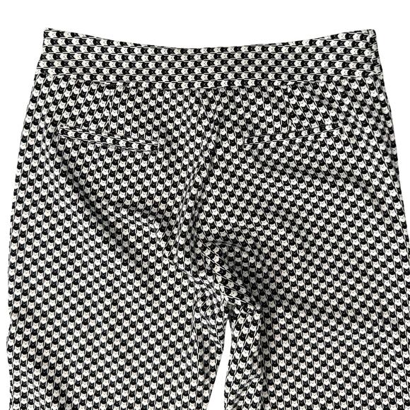 Betabrand Black White Cat Catstooth Houndstooth Ankle Zip Pants sz M Petite - Picture 11 of 12